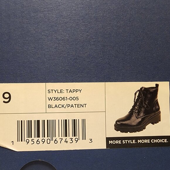 White Mountain Womens Tappy L Black Patent 9M - A028 - Picture 10 of 11